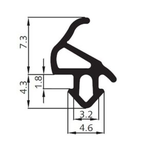 Uszczelka okienna EPDM do okien PCV S-1151