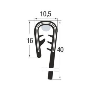 Uszczelka krawędziowa 3-5 mm czarna 04610049