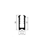 Uszczelka krawędziowa 8 mm EPDM czarna