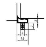 Uszczelka biała do ościeżnicy drzwi