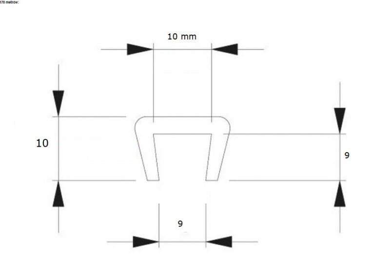 Uszczelka krawędziowa 10 mm czarna 12-1183