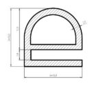 Uszczelka silikonowa czarna typ e 18x18 mm 099902