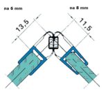 Uszczelka kabiny prysznicowej 6-8 mm z magnesem