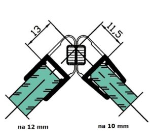 Uszczelka kabiny prysznicowej 10-12 mm z magnesem