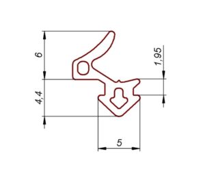 Uszczelka okienna EPDM do okien PCV S-1188