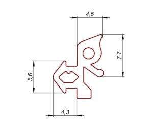 Uszczelka okienna EPDM do okien PCV S-1189