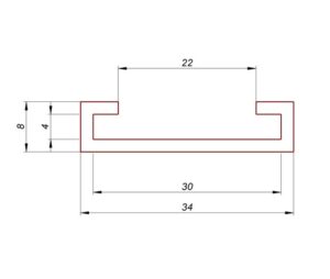 Gumowa osłona EPDM na krawędź 30 mm