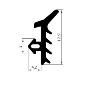 Uszczelka okienna EPDM do okien PCV S-1124