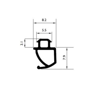 Uszczelka okienna EPDM do okien PCV S-1693