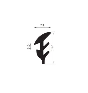 Uszczelka okienna EPDM do okien alu S-331