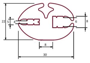 Uszczelka do szyby 4 mm EPDM 54-301