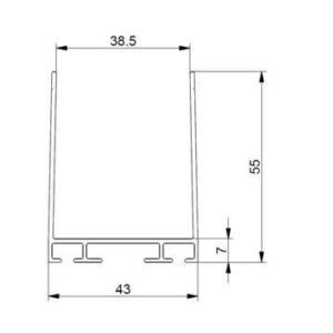 Aluminiowy profil dolny i górny bramy garażowej